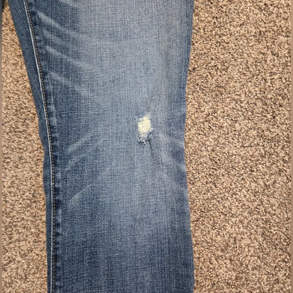 Madewell stretchy distressed blue denim skinny jeans size 33 in great condition - Picture 5 of 7
